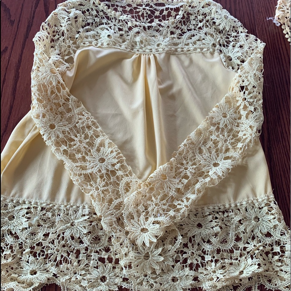 Yellow lace top